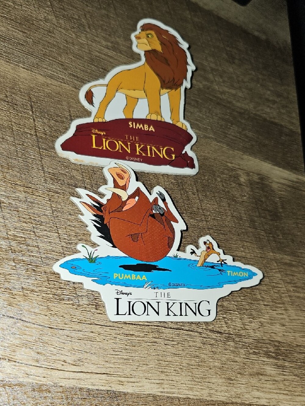 Vintage Disney The Lion King 1995 Home Video Promo Paper Pinbacks - Set of 2